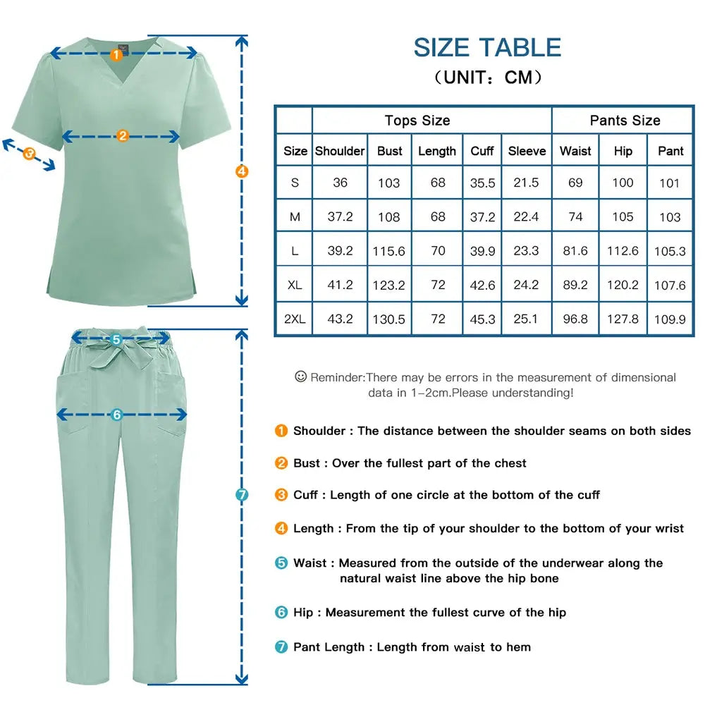 Short sleeve clinic work wear, women's medical uniforms, Hospital scrubs, Dental clinic scrub suit, CJdropshipping nurses accessories.