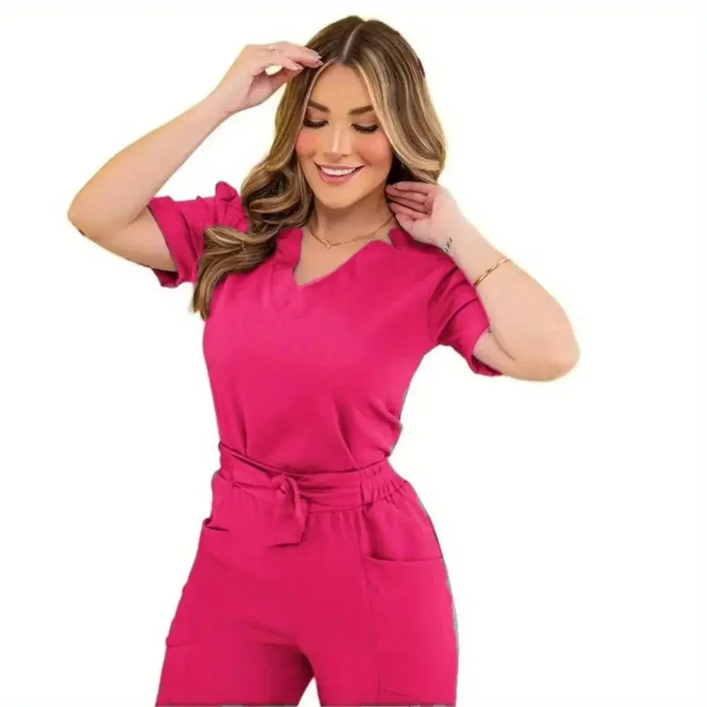 Short sleeve scrub sets for women: summer scrubs, ideal for beauty work and operating room use CJdropshipping