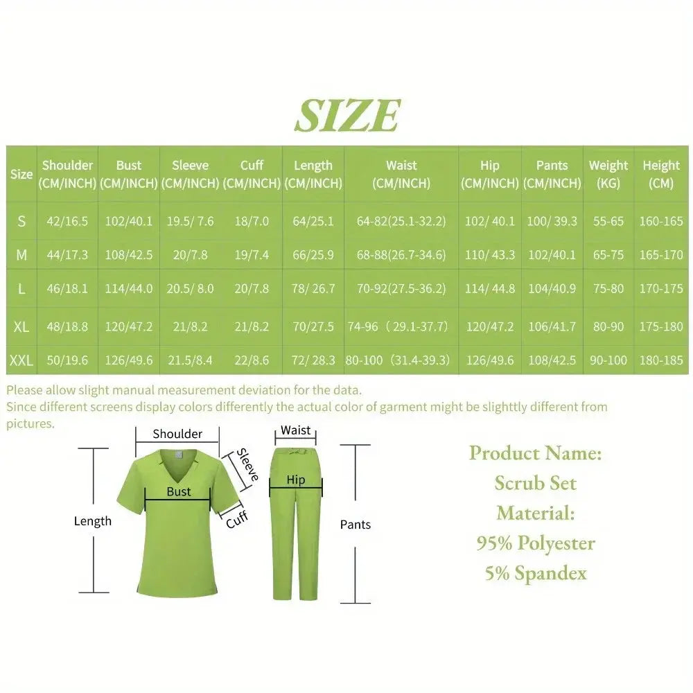 Short sleeve scrub sets for women: summer scrubs, ideal for beauty work and operating room use CJdropshipping