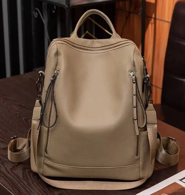 🎒 Women's Leather Backpack - Professional Style and Large Capacity for Medical Guards...