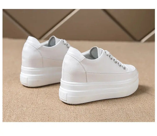 chaussures ete femme espadrille femme basket femme compensé Women's casual sneakers, breathable and comfortable white shoes with 8CM heels, platform height rise, Fall, 2022 MedSurgery Store For Digital Health