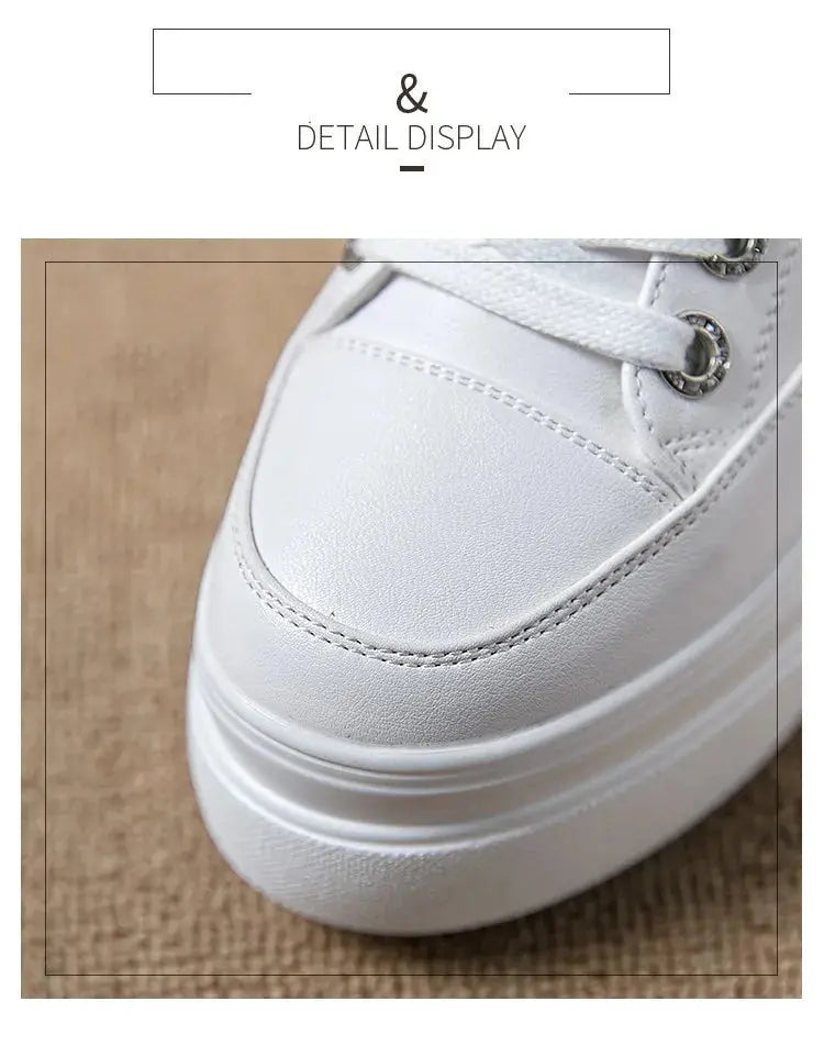 chaussures ete femme espadrille femme basket femme compensé Women's casual sneakers, breathable and comfortable white shoes with 8CM heels, platform height rise, Fall, 2022 MedSurgery Store For Digital Health