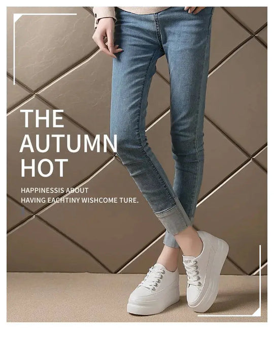 chaussures ete femme espadrille femme basket femme compensé Women's casual sneakers, breathable and comfortable white shoes with 8CM heels, platform height rise, Fall, 2022 MedSurgery Store For Digital Health