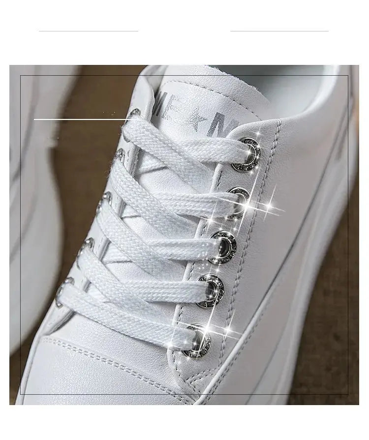 chaussures ete femme espadrille femme basket femme compensé Women's casual sneakers, breathable and comfortable white shoes with 8CM heels, platform height rise, Fall, 2022 MedSurgery Store For Digital Health