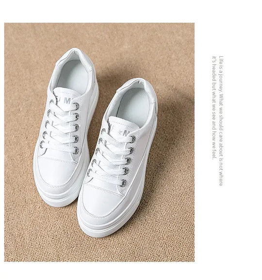 chaussures ete femme espadrille femme basket femme compensé Women's casual sneakers, breathable and comfortable white shoes with 8CM heels, platform height rise, Fall, 2022 MedSurgery Store For Digital Health