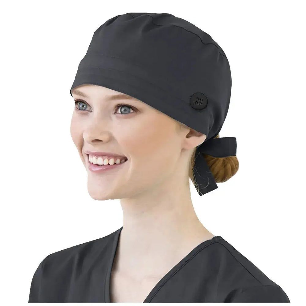 Solid Color Pet Care Caps with Button, Agency Work Caps, Beauty Work Caps, Lab Nursing Cap CJdropshipping