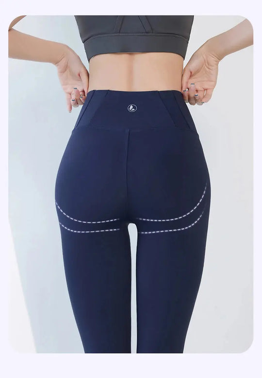 BIVIGAOS 2025 Spring Summer New Red Plum 3D Nude Feeling Nude Sharkskin Leggings Slim Women Sexy Sport Yoga Push Up Fitness Leggings MedSurgery Store For Digital Health