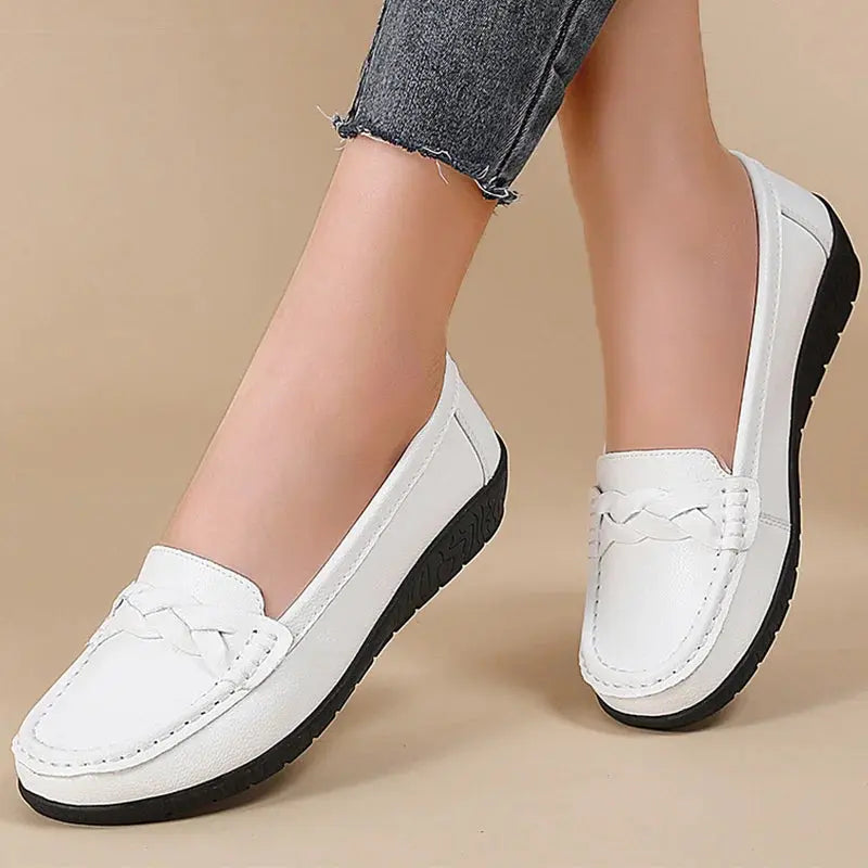 Women's Shoes 2025, New Soft Leather Flat Shoes, Women's Loafers, Casual Flat Shoes, Women's Shoes, White Shoes for Women MedSurgery Store For Digital Health