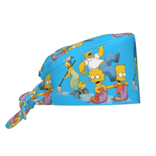 Personalized adjustable work cap with brain explosion, Simpsons surgical cap, surgical cap for nursing, doctor, surgeon, for Chef MedSurgery Store For Digital Health