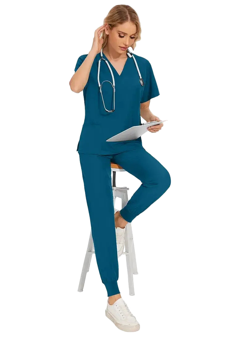 Women's tight fitting medical uniform, gown sets, nursing accessories, hospital surgery gowns, Dental clinic, beauty salon, CJdropshipping workwear.