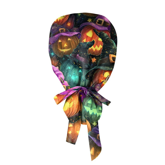 Surgical Cap for Doctors or Nurses with Unisex Halloween Print - Scrub Cap with Print for Medical Work. Casual Style made of Cotton, Comfortable and Stylish. CJdropshipping