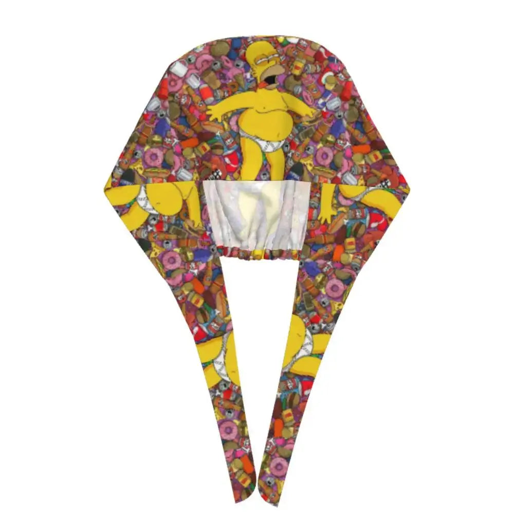 Customized The Simpsons Cartoon Cartoon Medical Staff Scrubs Hat Men Women Doctor Nursing Surgical Scrub Caps MedSurgery Store For Digital Health