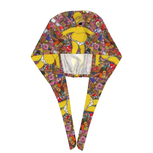 Customized The Simpsons Cartoon Cartoon Medical Staff Scrubs Hat Men Women Doctor Nursing Surgical Scrub Caps MedSurgery Store For Digital Health