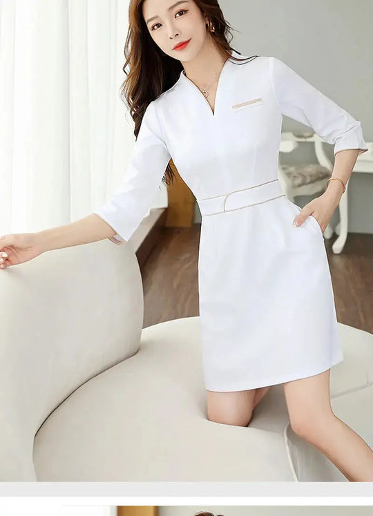 Summer aesthetic uniform, short sleeve beauty salon suit, women's spa beautician clothing, Hotel massage workwear, Korean jumpsuits-BC MedSurgery Store For Digital Health