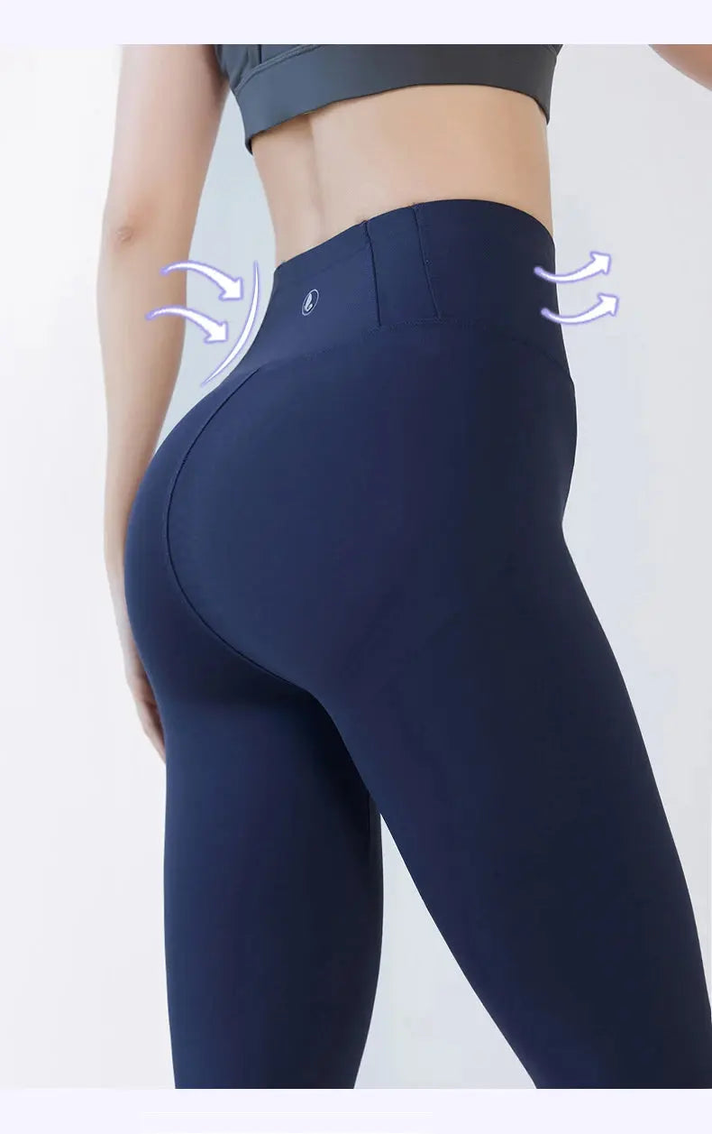 BIVIGAOS 2025 Spring Summer New Red Plum 3D Nude Feeling Nude Sharkskin Leggings Slim Women Sexy Sport Yoga Push Up Fitness Leggings MedSurgery Store For Digital Health