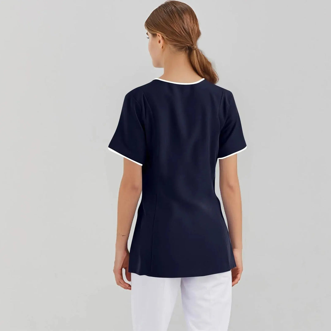 Filipina Medical Elite ISHOWTIENDA - Ergonomic Short Sleeve Clinical Uniform with V-Neck CJdropshipping