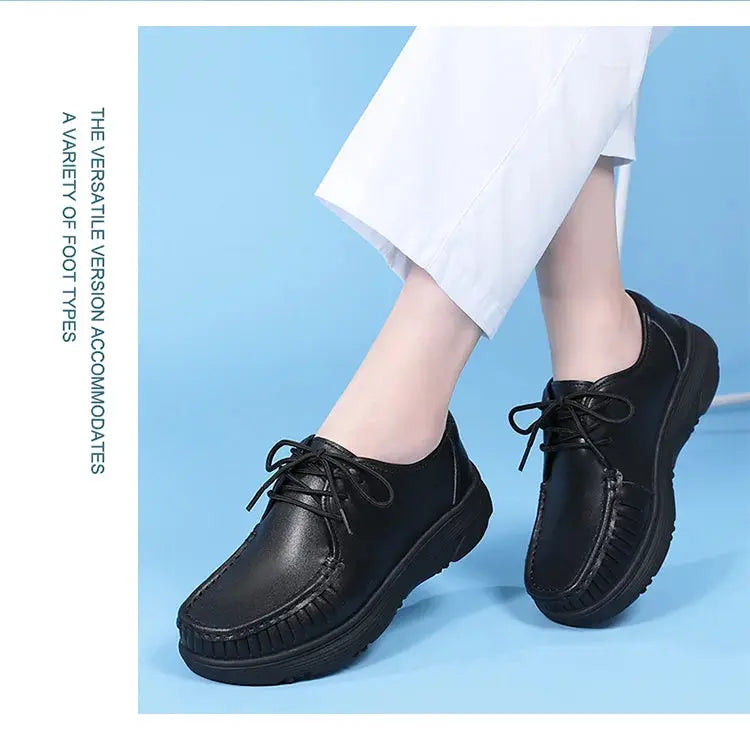 STRONGSHEN, white platform shoes, women's nursing shoes, light and comfortable casual work shoes, women's fashion slip-on shoes MedSurgery Store For Digital Health