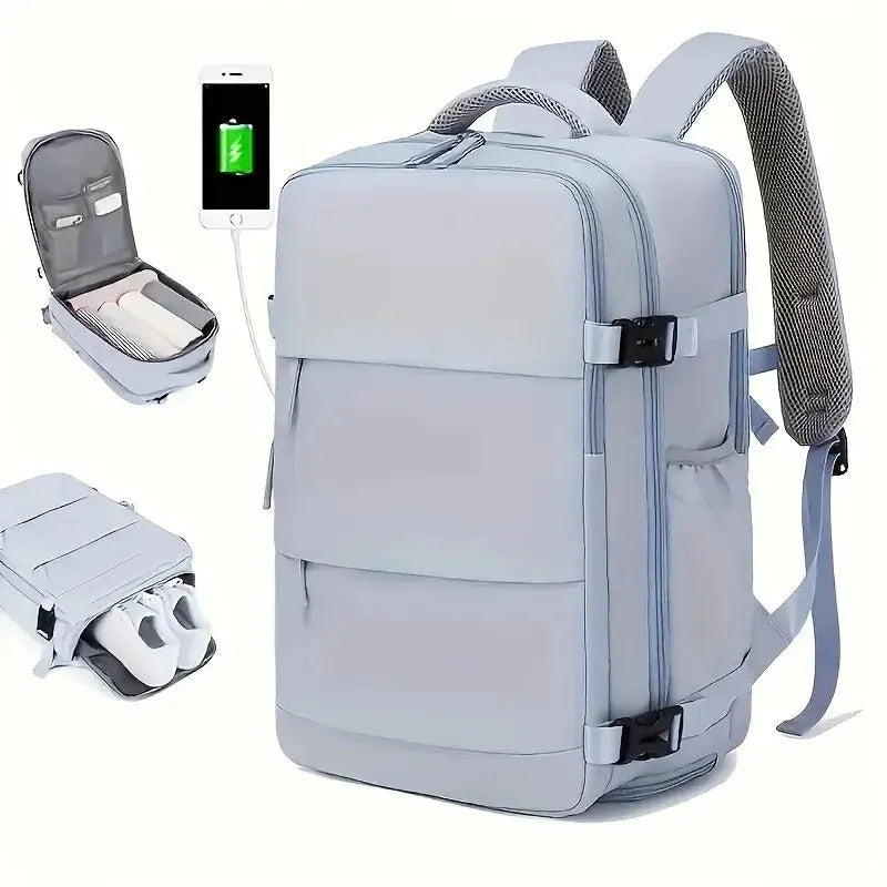 Women's large capacity travel backpack, multifunction, shoe storage, multi-layer, dry and wet separation, waterproof MedSurgery Store For Digital Health