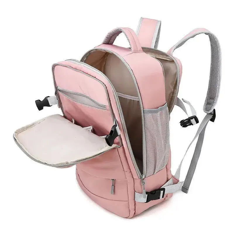Women's large capacity travel backpack, multifunction, shoe storage, multi-layer, dry and wet separation, waterproof MedSurgery Store For Digital Health