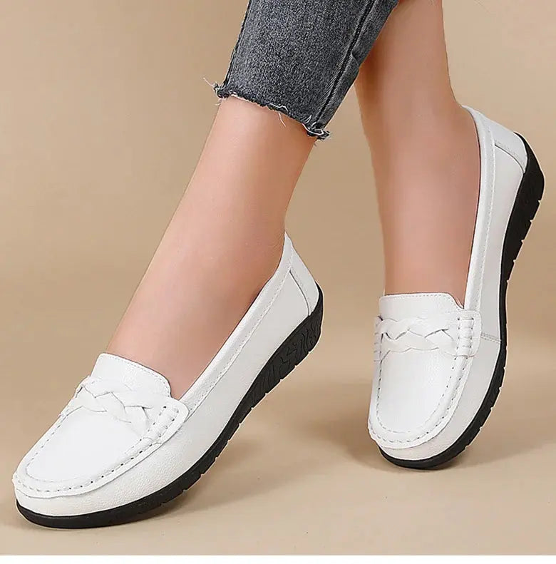 Women's Shoes 2025, New Soft Leather Flat Shoes, Women's Loafers, Casual Flat Shoes, Women's Shoes, White Shoes for Women MedSurgery Store For Digital Health