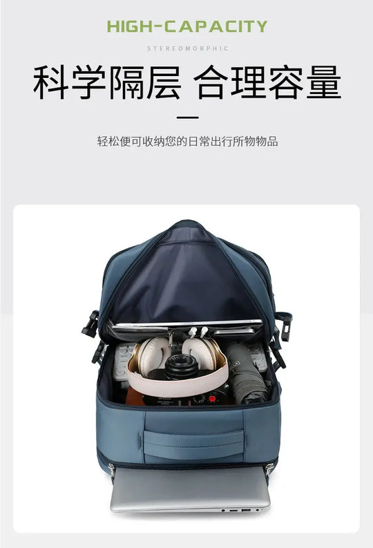 Large travel backpack for women and men, cabin bag, multifunctional waterproof airplane backpack with USB charging, anti-theft backpack MedSurgery Store For Digital Health