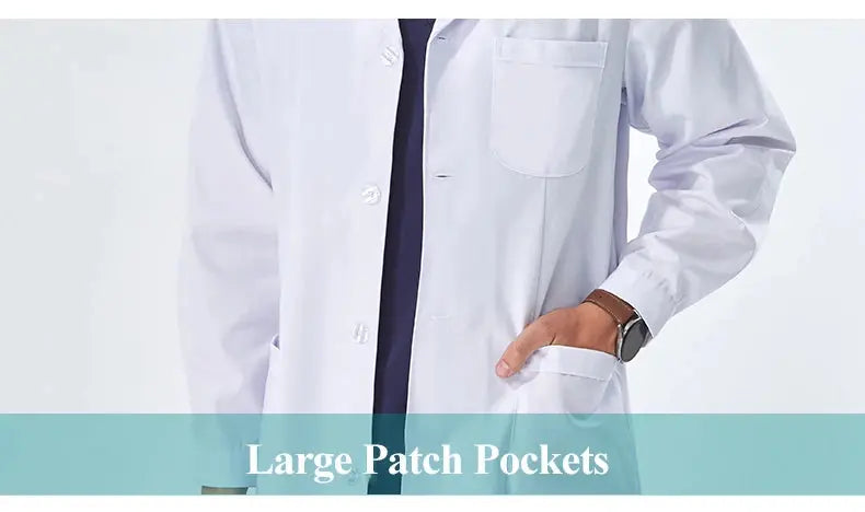 Cheap white lab coat for women, men, students, chemistry, healthcare professional, nurse, long sleeve, doctor's lab coat XK002 MedSurgery Store For Digital Health
