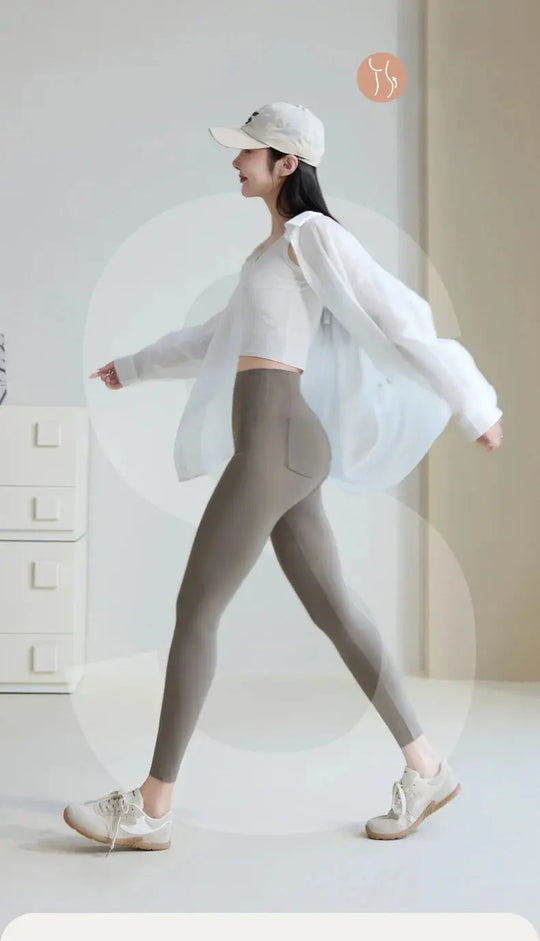 BIVIGAOS 2025 Spring Summer back pocket Sharkskin Leggings women's tight white Casual sport Fitness Leggings Leggings skinny pants MedSurgery Store For Digital Health
