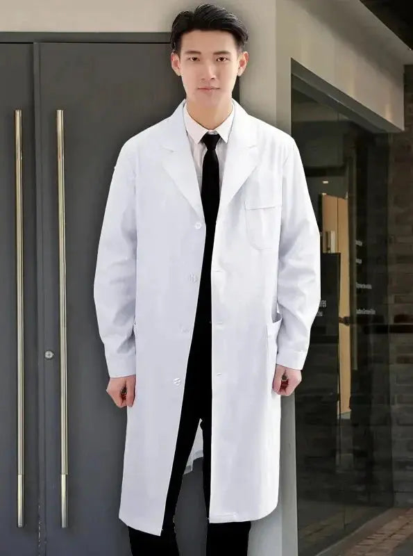 Nursing coverall, white coat, women's long sleeve doctor uniform, men's short sleeve doctor lab coat, university laboratory chemist MedSurgery Store For Digital Health