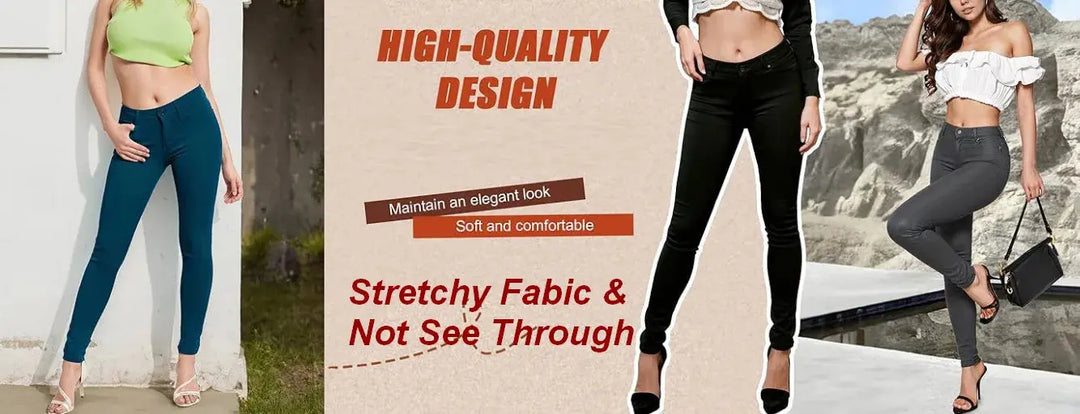 Women's cotton stretch jeans, casual pants, white, ultra-stretchy, comfortable, for work MedSurgery Store For Digital Health