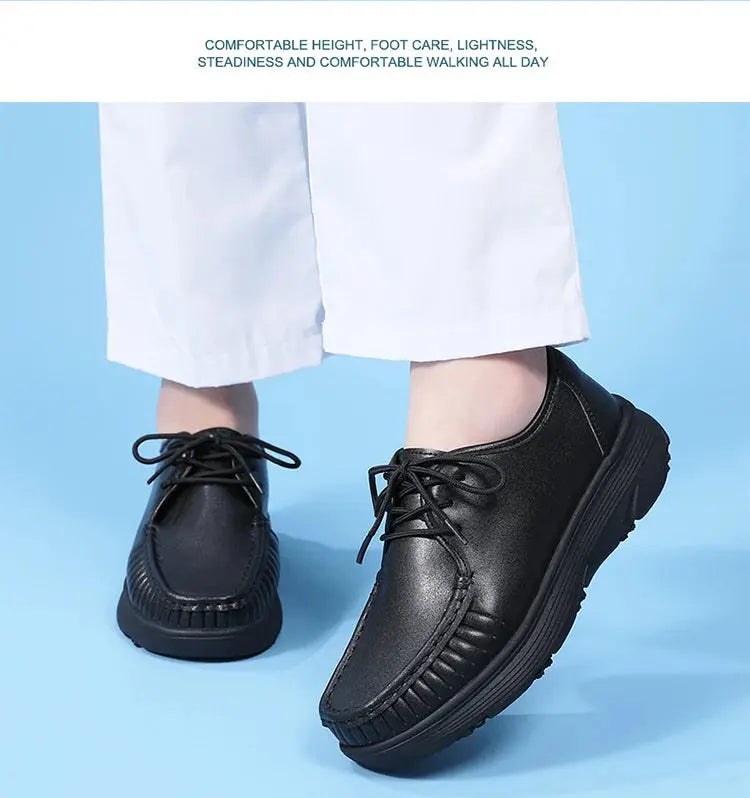 STRONGSHEN, white platform shoes, women's nursing shoes, light and comfortable casual work shoes, women's fashion slip-on shoes MedSurgery Store For Digital Health