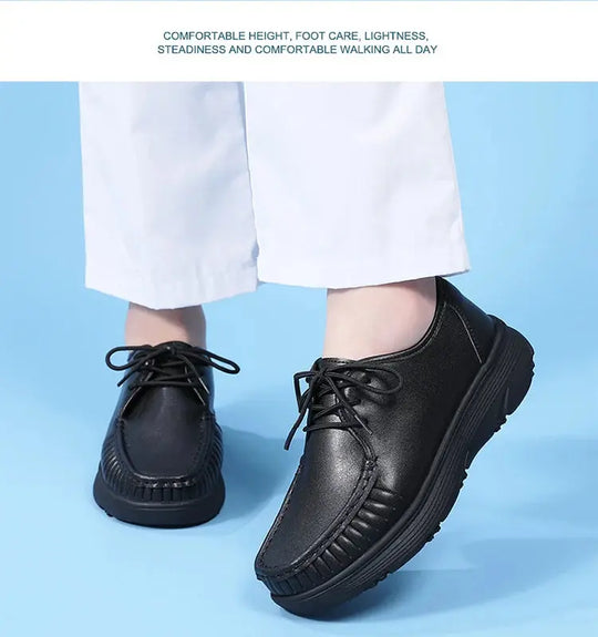 STRONGSHEN, white platform shoes, women's nursing shoes, light and comfortable casual work shoes, women's fashion slip-on shoes MedSurgery Store For Digital Health