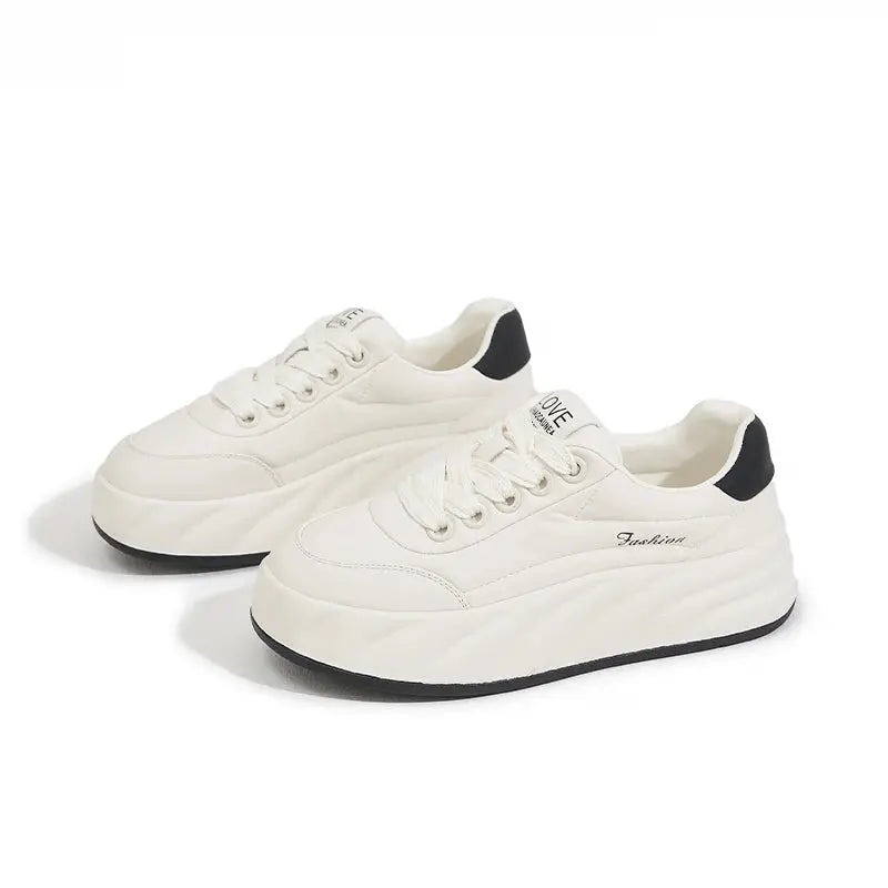 Women's white shoes 2025, new flat sneakers, Korean style, casual sports, versatile bread shoes MedSurgery Store For Digital Health