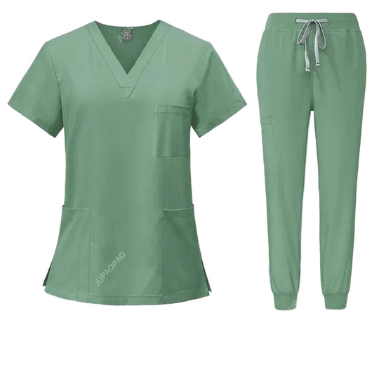 Women's tight fitting medical uniform, gown sets, nursing accessories, hospital surgery gowns, Dental clinic, beauty salon, CJdropshipping workwear.