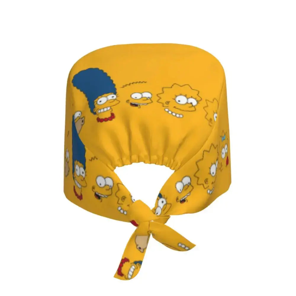 Customized The Simpsons Cartoon Cartoon Medical Staff Scrubs Hat Men Women Doctor Nursing Surgical Scrub Caps MedSurgery Store For Digital Health