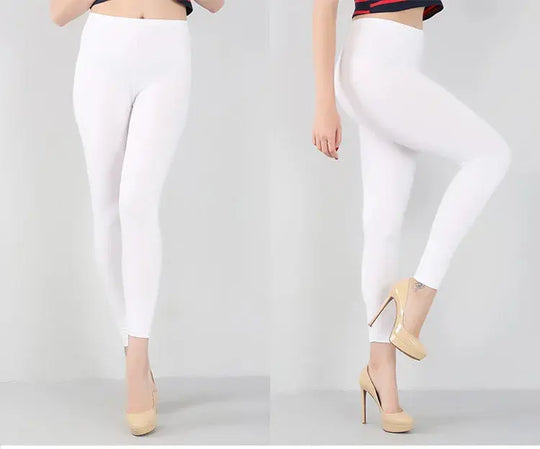 Women's bamboo fiber stretch leggings, nine point pants, casual, plus size, spring, summer and fall, new from 2024 DSers Fulfillment