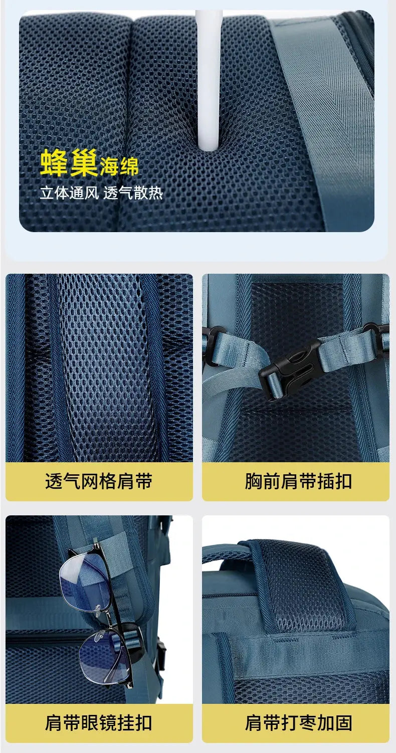 Large travel backpack for women and men, cabin bag, multifunctional waterproof airplane backpack with USB charging, anti-theft backpack MedSurgery Store For Digital Health
