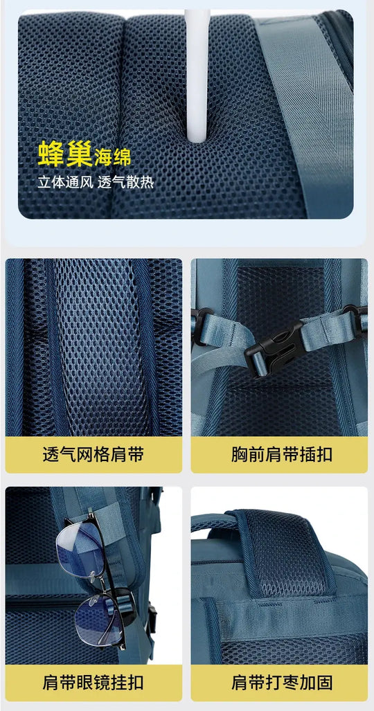 Large travel backpack for women and men, cabin bag, multifunctional waterproof airplane backpack with USB charging, anti-theft backpack MedSurgery Store For Digital Health