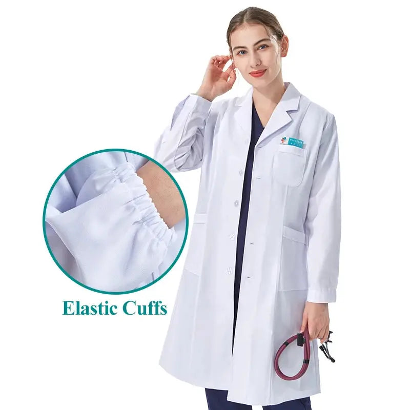 Cheap white lab coat for women, men, students, chemistry, healthcare professional, nurse, long sleeve, doctor's lab coat XK002 MedSurgery Store For Digital Health