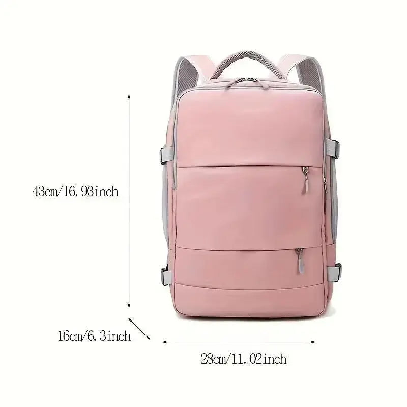 Women's large capacity travel backpack, multifunction, shoe storage, multi-layer, dry and wet separation, waterproof MedSurgery Store For Digital Health