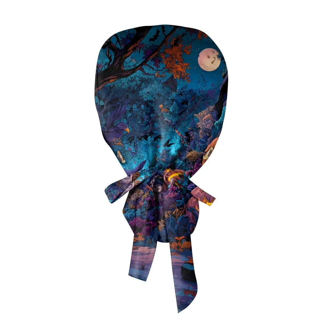 Surgical Cap for Doctors or Nurses with Unisex Halloween Print - Scrub Cap with Print for Medical Work. Casual Style made of Cotton, Comfortable and Stylish. CJdropshipping