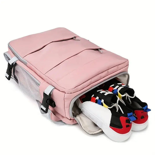Women's large capacity travel backpack, multifunction, shoe storage, multi-layer, dry and wet separation, waterproof MedSurgery Store For Digital Health