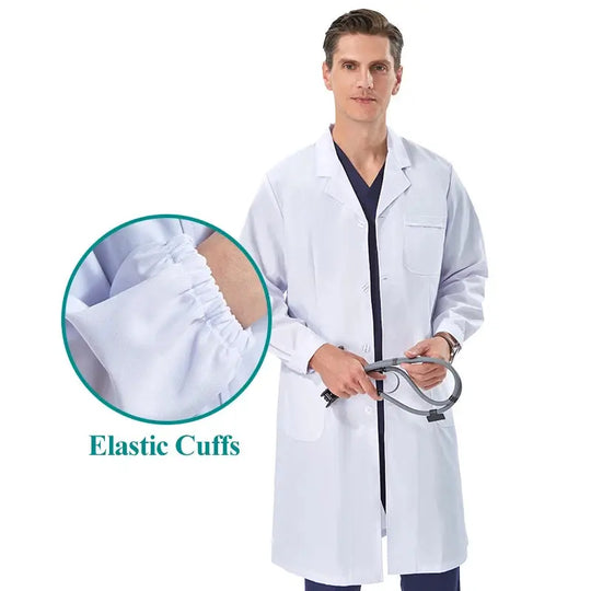 Cheap white lab coat for women, men, students, chemistry, healthcare professional, nurse, long sleeve, doctor's lab coat XK002 MedSurgery Store For Digital Health