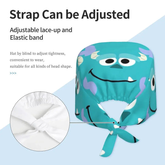 Customized adjustable work cap with Monsters University cartoon, surgical cap for men and women, surgical cap for nursing, doctor and surgeon MedSurgery Store For Digital Health