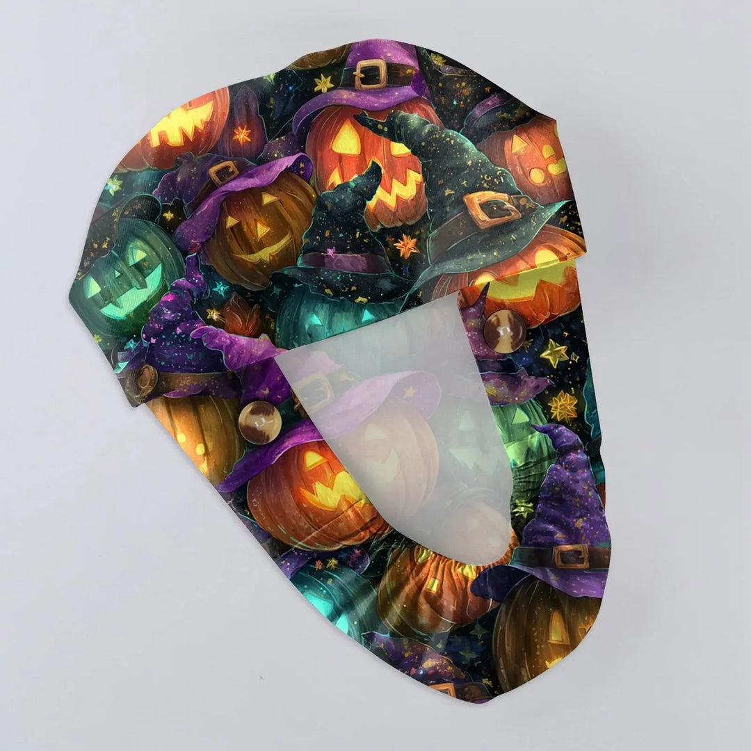 Surgical Cap for Doctors or Nurses with Unisex Halloween Print - Scrub Cap with Print for Medical Work. Casual Style made of Cotton, Comfortable and Stylish. CJdropshipping