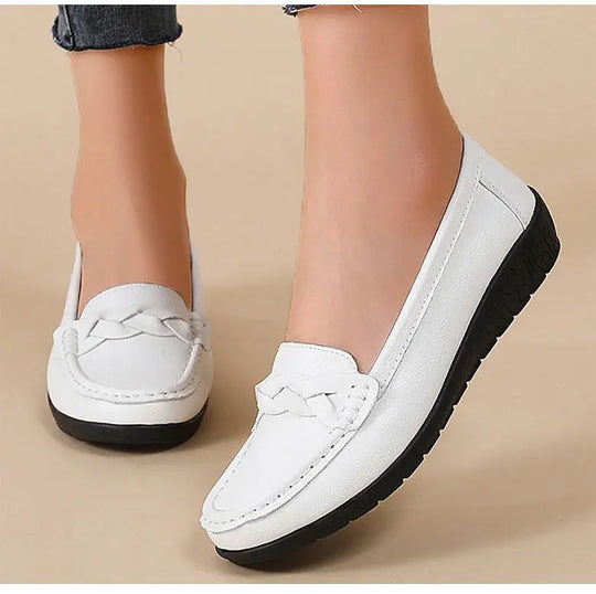 Women's Shoes 2025, New Soft Leather Flat Shoes, Women's Loafers, Casual Flat Shoes, Women's Shoes, White Shoes for Women MedSurgery Store For Digital Health