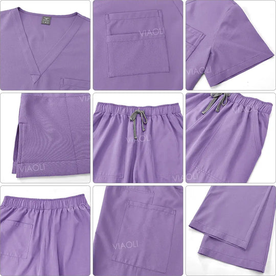 Women's medical uniform, Hospital work gown set, wholesale, nursing uniforms, pharmacy and health care clinic workwear CJdropshipping
