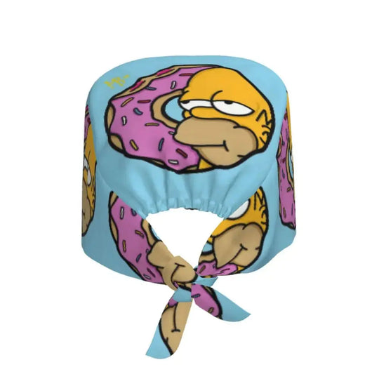Customized The Simpsons Cartoon Cartoon Medical Staff Scrubs Hat Men Women Doctor Nursing Surgical Scrub Caps MedSurgery Store For Digital Health