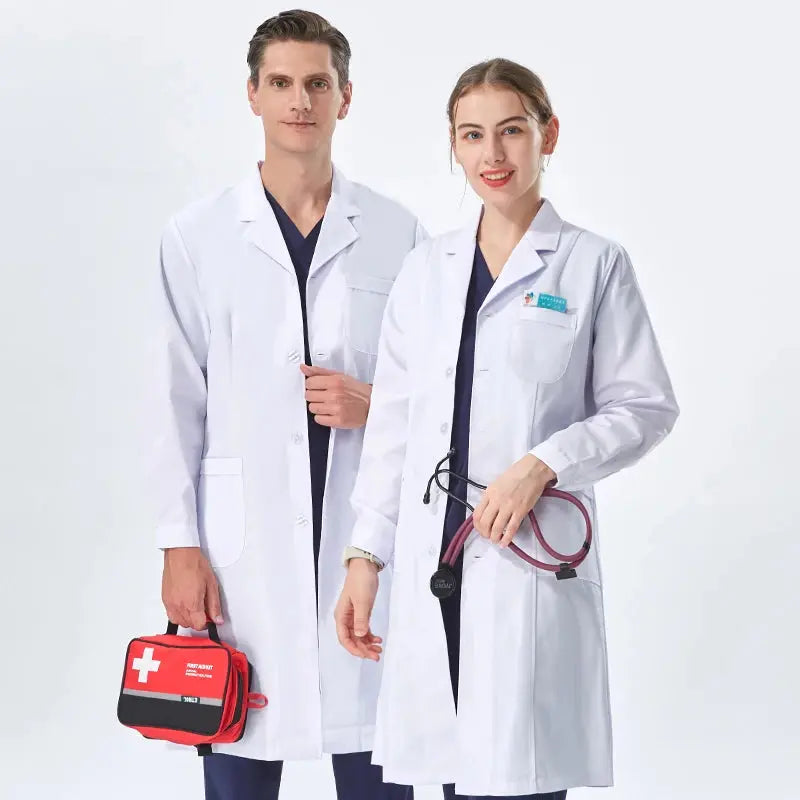 Cheap white lab coat for women, men, students, chemistry, healthcare professional, nurse, long sleeve, doctor's lab coat XK002 MedSurgery Store For Digital Health