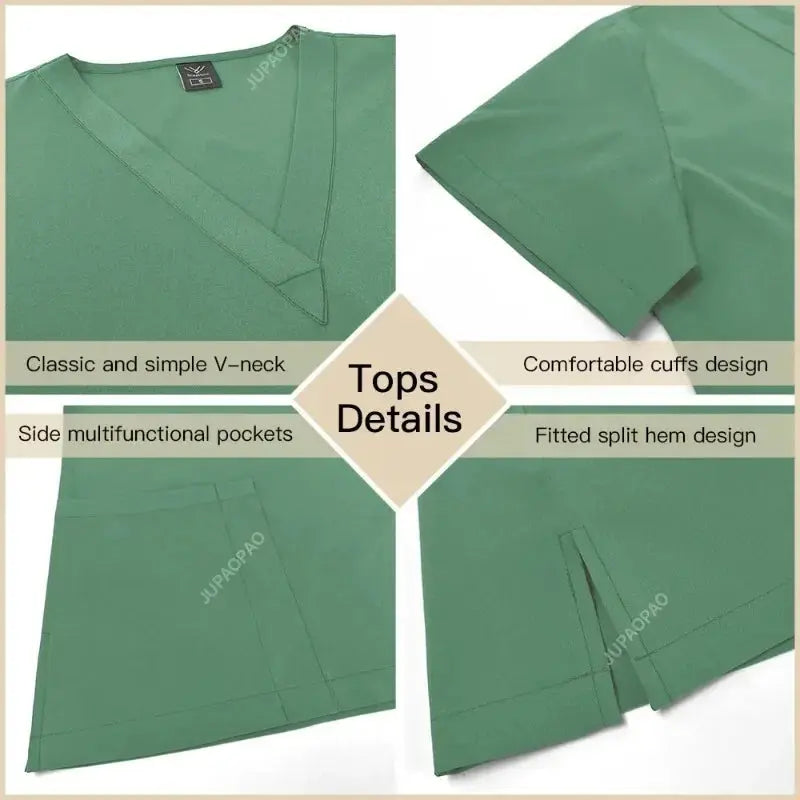 Women's tight fitting medical uniform, gown sets, nursing accessories, hospital surgery gowns, Dental clinic, beauty salon, CJdropshipping workwear.