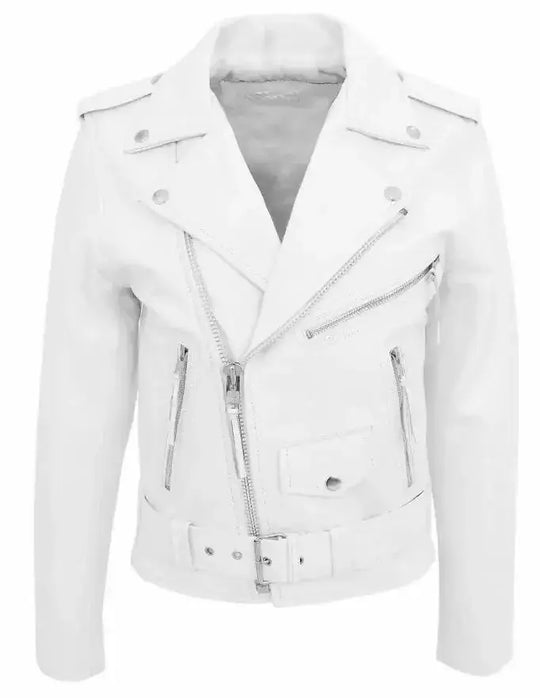 Men's White PU Leather Jacket, Long Sleeve Motorcycle Punk Style Coat, Autumn Winter MedSurgery Store For Digital Health
